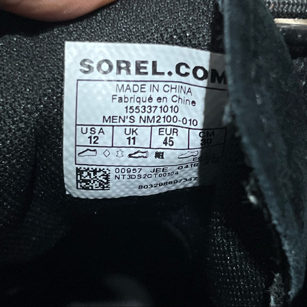 Sorel Black Leather Ankeny Mid Boots - Picture 9 of 9